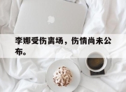 乐鱼app-李娜受伤离场，伤情尚未公布。